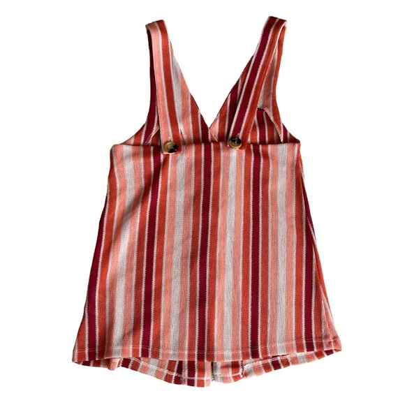 Free People Bridget Sunset Stripe Knit Tank Top size XS Orange Ivory Pink - Picture 7 of 9